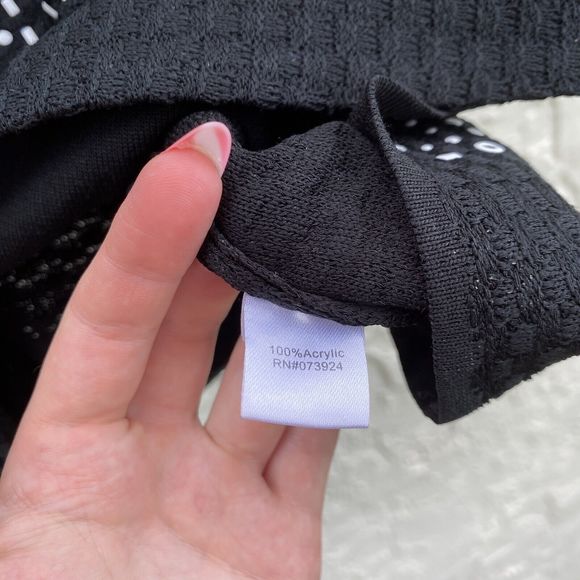 Ming Wang M Blazer Jacket Sweater Knit Black Artsy Art To Wear Hook Eye Acrylic - Picture 4 of 5